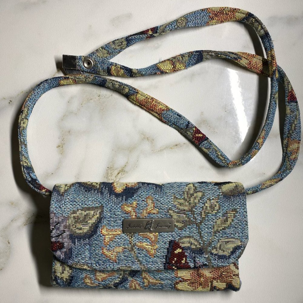 Isabella's Journey floral tapestry crossbody wallet